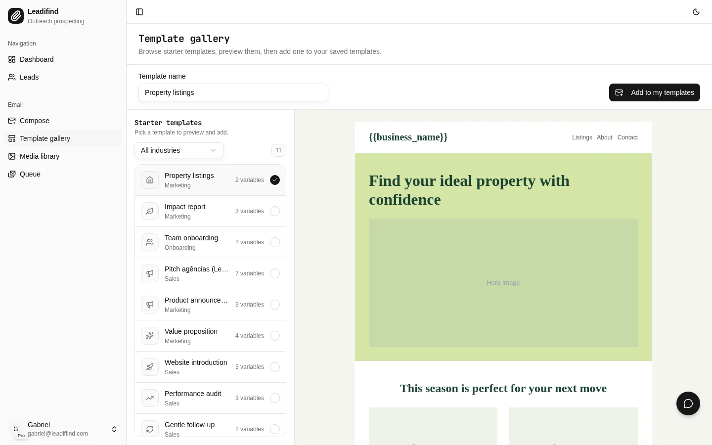Gallery of reusable HTML email templates